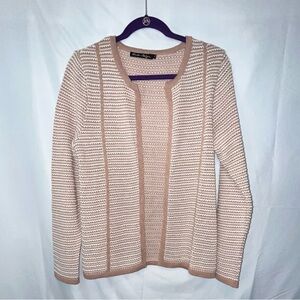 Women's Dirty Pink and White Knit Cardigan